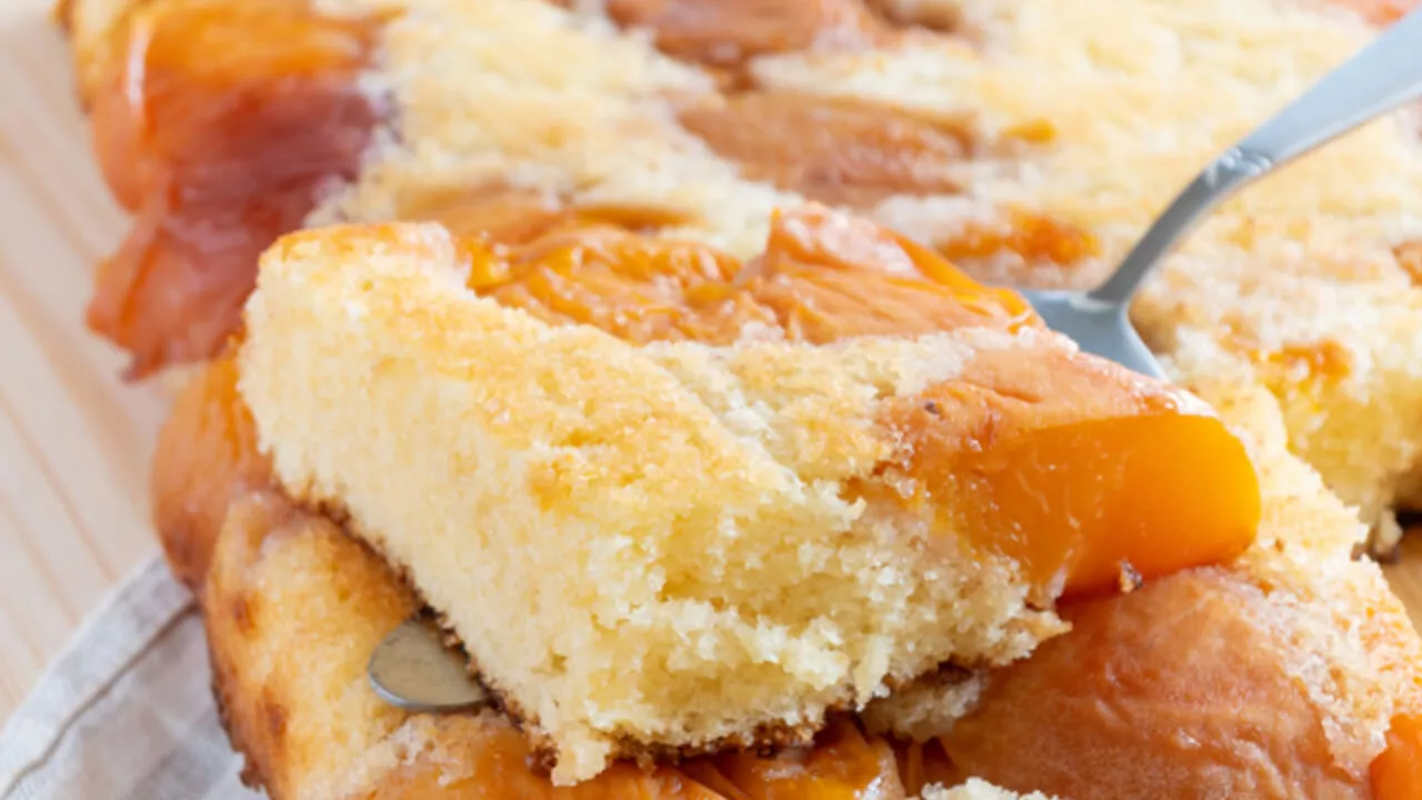 Peach pudding is ready